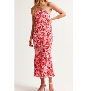 Abercrombie Giselle Pleat Release Midi Dress